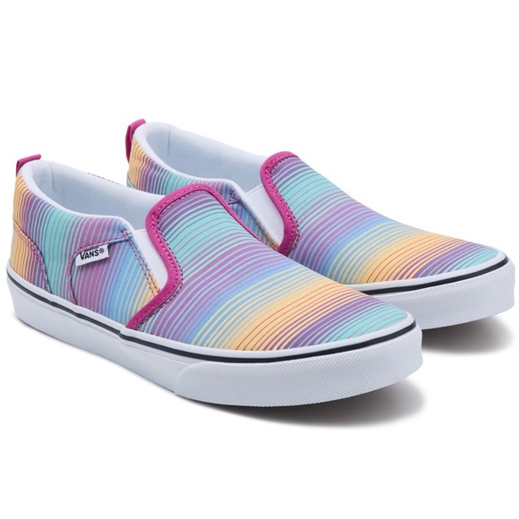 Vans Kids Stripe Slip-On Sneakers - Picture 1 of 4